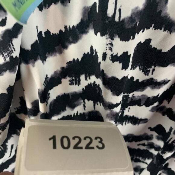 Swim Solutions Womens Tummy Control Tiered V-Neck Fauxkini Swimsuit Size 24W NWT - Picture 9 of 9